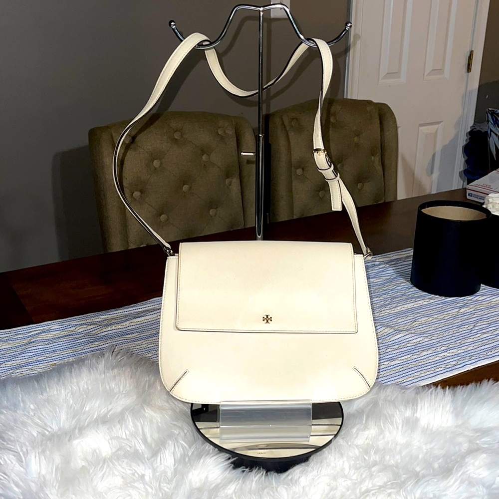 Tory Burch Robinson Cream Crossbody Bag